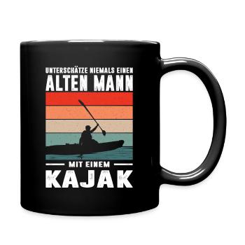 Kayakiste offre des tenues de kayak pour les sports nautiques - Mug uni - noir - Droite