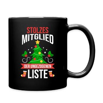 Santa Claus Christmas Time Naughty Christmas - Full Colour Mug - black - Right