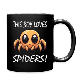 This Boy Loves Spiders - Full Colour Mug - black - Right