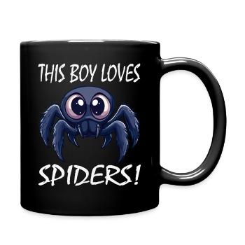 This Boy Loves Spiders - Full Colour Mug - black - Right