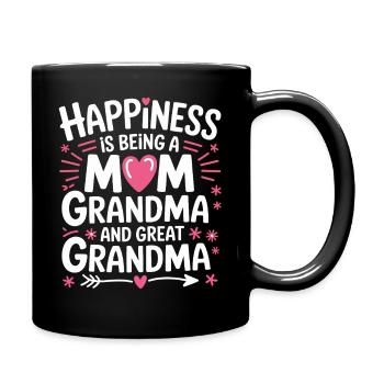 Design du bonheur : Maman Grand-mère Grand-mère - Mug uni - noir - Droite
