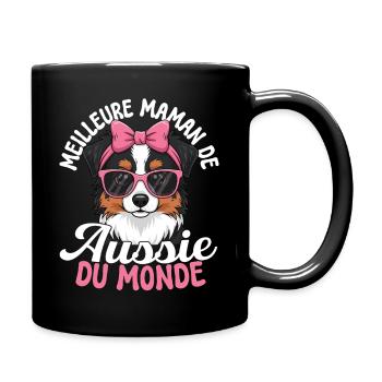 The best Australian dog mom in the world - Full Colour Mug - black - Right