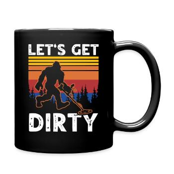 Sasquatches Pêche en terre avec Big Foot - Mug uni - noir - Droite