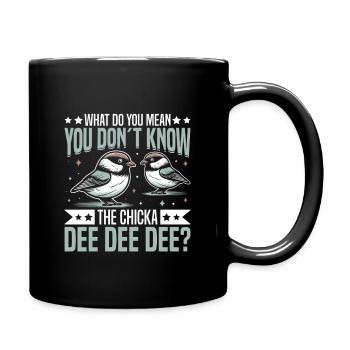  Chickadee Chick Birding Birder Stuffed Animal - Full Colour Mug - black - Right