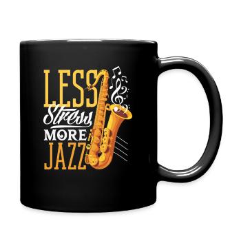 Moins de stress Plus de saxophone jazz Groupe de saxophonistes - Mug uni - noir - Droite