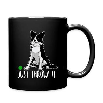 Drôle de Border Collie Juste Lancer Cadeau Amoureux de Chien I - Mug uni - noir - Droite