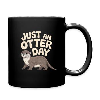 Simply an otter day - Full Colour Mug - black - Right