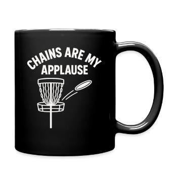 Ketten Sind Mein Applaus Discgolf - Tasse einfarbig - Schwarz - Rechts