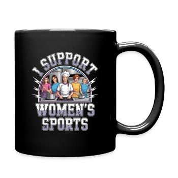 Je soutiens le bootleg inportable du sport féminin - Mug uni - noir - Droite