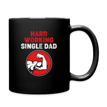 Single Father Dad Single Parent Single - Full Colour Mug - black - Right