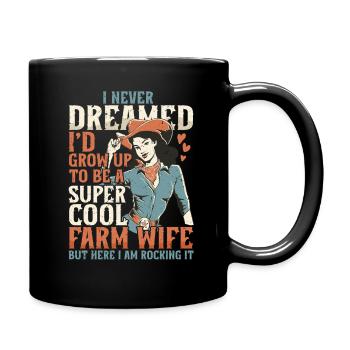 Épouse d’une mère fermière - Mug uni - noir - Droite