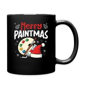 Merry Paintmas Lustiger Künstler-weihnachtsmaler - Tasse einfarbig - Schwarz - Rechts