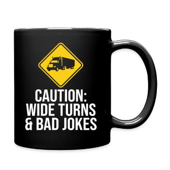 Panneau de signalisation Chauffeur de camion drôle Routier - Mug uni - noir - Droite