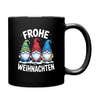 Merry Christmas Gnome Trio - Full Colour Mug - black - Right