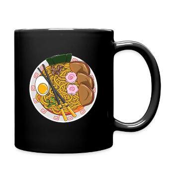 Lustige Ramen-Nudeln, japanisches Essen, Koch-Geschenk - Tasse einfarbig - Schwarz - Rechts
