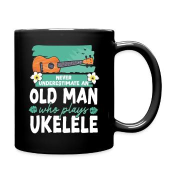 Hawaiian Ukulele Uke Grandpa - Tasse einfarbig - Schwarz - Rechts