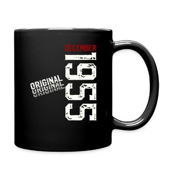 70th Birthday Original December Born 1955 - Full Colour Mug - black - Right