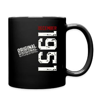 74th Birthday Original December Born 1951 - Full Colour Mug - black - Right