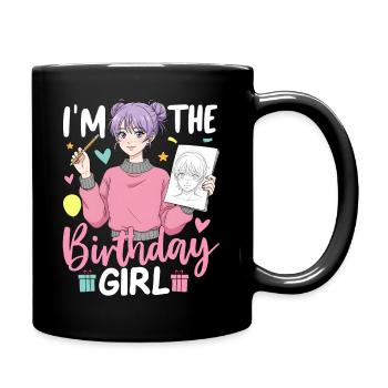 Je suis la fille d’anniversaire - Mug uni - noir - Droite