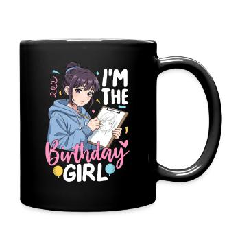 Je suis la fille d’anniversaire - Mug uni - noir - Droite