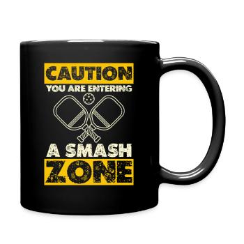 Vorsicht: Smash Zone - Tasse einfarbig - Schwarz - Rechts
