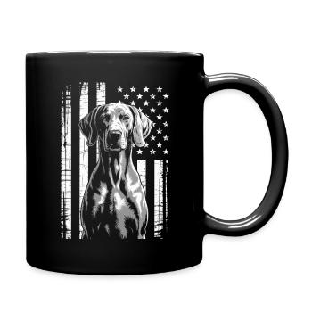 Silhouette patriotique du Labrador - Mug uni - noir - Droite
