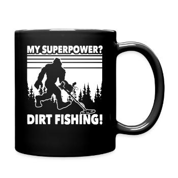 Dirt Fishing Big Foot - Full Colour Mug - black - Right