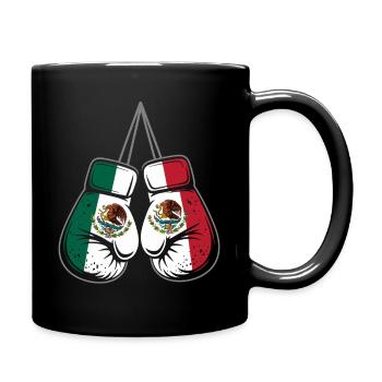 Gants de boxe des drapeaux du Mexique - Mug uni - noir - Droite