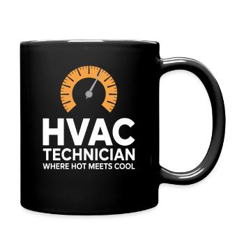 HVAC Repair Air Conditioning Technology Expert Worker - Full Colour Mug - black - Right