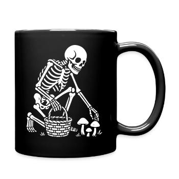 Skeleton Harvest: Mushroom Basket - Full Colour Mug - black - Right