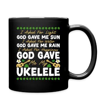 Ukulélé hawaïen que j’ai demandé - Mug uni - noir - Droite