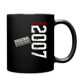 18. Geburtstag Original Dezember Jahrgang 2007 - Tasse einfarbig - Schwarz - Rechts