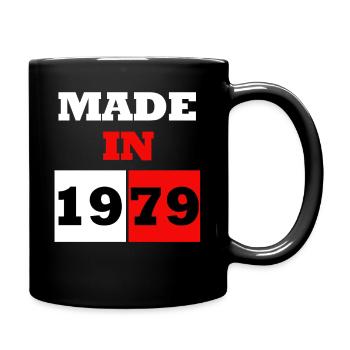 Made in 1979 Vintage Birthday Block - Full Colour Mug - black - Right