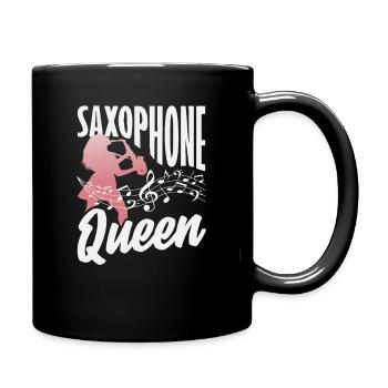 Saxophone Queen Saxophonist Girl Women - Full Colour Mug - black - Right