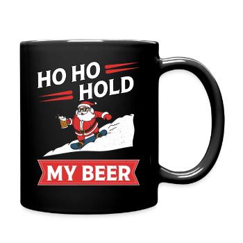 Ho Ho, tiens ma bière, Père Noël - Mug uni - noir - Droite