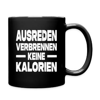 Joggen Geschenk Jogger Laufsport Sport Fitness - Tasse einfarbig - Schwarz - Rechts