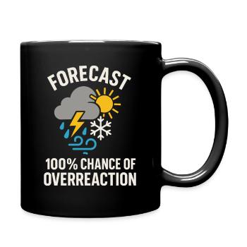 weather, drama, humor, gift, rain, snow - Full Colour Mug - black - Right