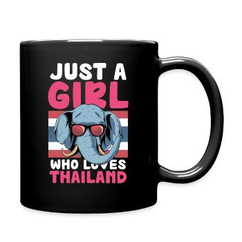 Nur ein Mädchen, das Thailand liebt - Tasse einfarbig - Schwarz - Rechts
