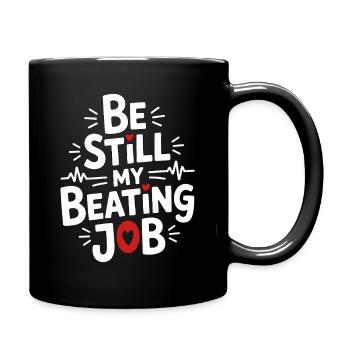 Cardiac Tech Be Still My Beating Job Cath Lab Tech - Tasse einfarbig - Schwarz - Rechts