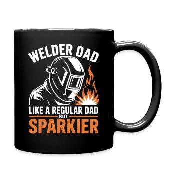 Schweißer Spruch Beruf Lustiges Schweißer Geschenk - Tasse einfarbig - Schwarz - Rechts