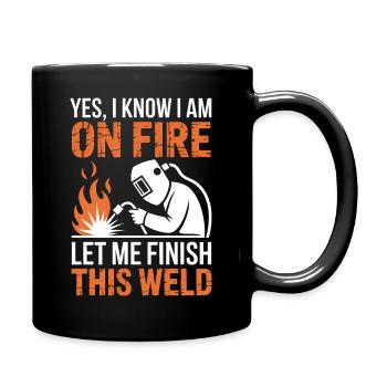 Schweißer Spruch Beruf Lustiges Schweißer Geschenk - Tasse einfarbig - Schwarz - Rechts