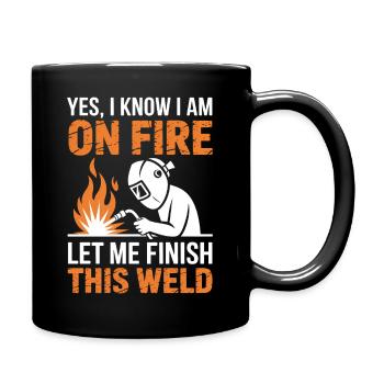 Schweißer Spruch Beruf Lustiges Schweißer Geschenk - Tasse einfarbig - Schwarz - Rechts