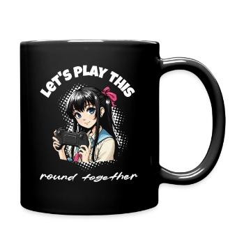 Lets Play Together - Gaming Design - Tasse einfarbig - Schwarz - Rechts