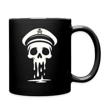 Melting Captain Skull Skull Captain Hat - Full Colour Mug - black - Right