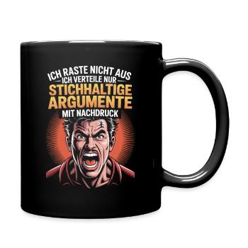 Arguments valides, comique - Mug uni - noir - Droite