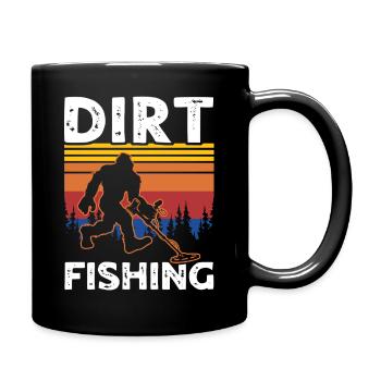 dirt fishing sasquatches - Full Colour Mug - black - Right