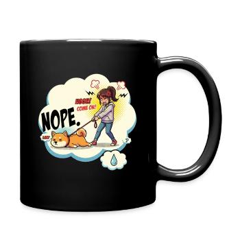 NON, Drame Canin dans le style manga - Mug uni - noir - Droite
