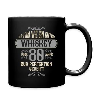 80. Geburtstag 80 Jahre alt Spruch Geschenk - Tasse einfarbig - Schwarz - Rechts