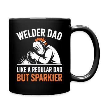 Schweißer Spruch Beruf Lustiges Schweißer Geschenk - Tasse einfarbig - Schwarz - Rechts