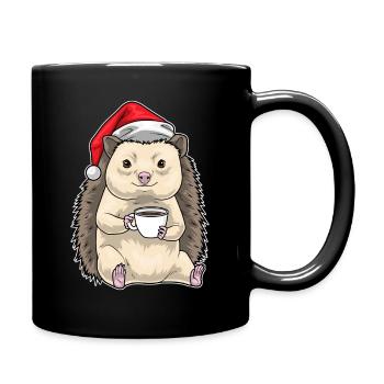 Café de Noël Hérisson - Mug uni - noir - Droite